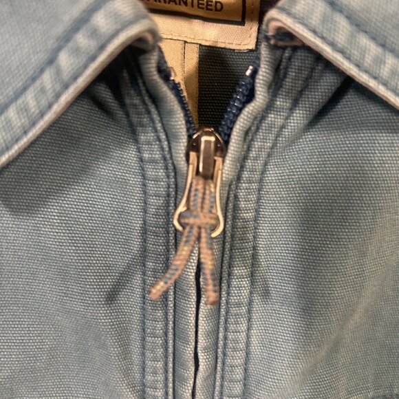 L.L. Bean Mens Blue Full-Zip Jacket With Pockets & Snap Cuffs Size XLT Tall - Picture 5 of 10